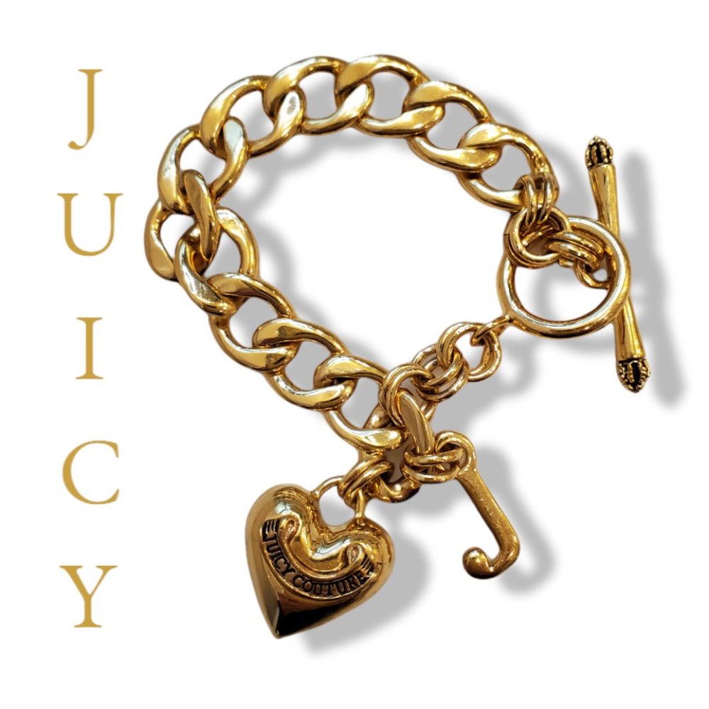 Juicy Couture Puffy Heart & J Charm Bracelet